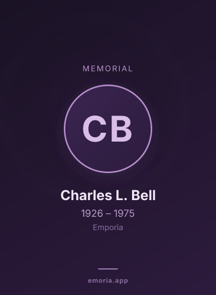 Memorial portrait of Charles L. Bell