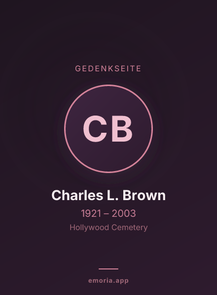 Gedenkportrait von Charles L. Brown