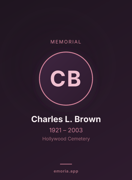 Memorial portrait of Charles L. Brown