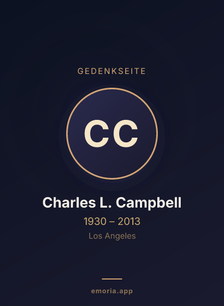 Gedenkportrait von Charles L. Campbell