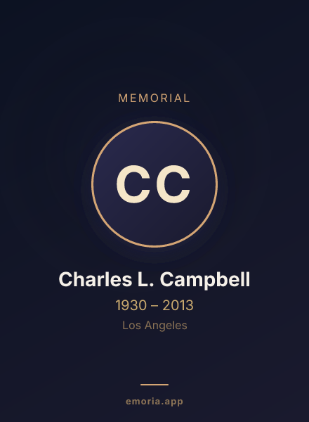 Memorial portrait of Charles L. Campbell