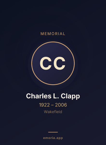 Memorial portrait of Charles L. Clapp