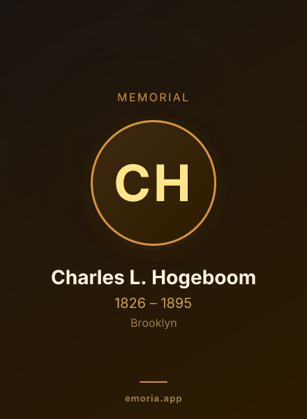 Memorial portrait of Charles L. Hogeboom