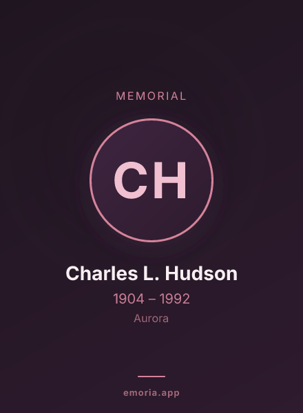 Memorial portrait of Charles L. Hudson