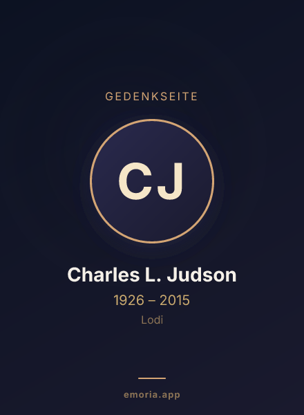 Gedenkportrait von Charles L. Judson