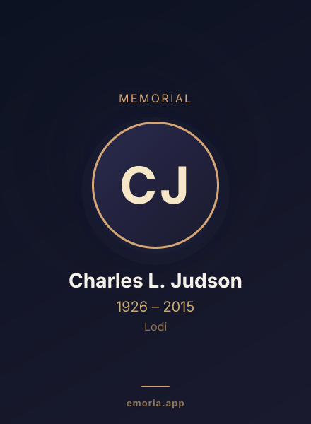 Memorial portrait of Charles L. Judson