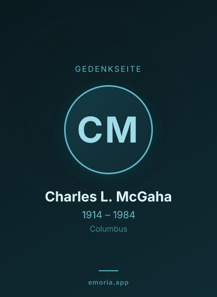 Gedenkportrait von Charles L. McGaha