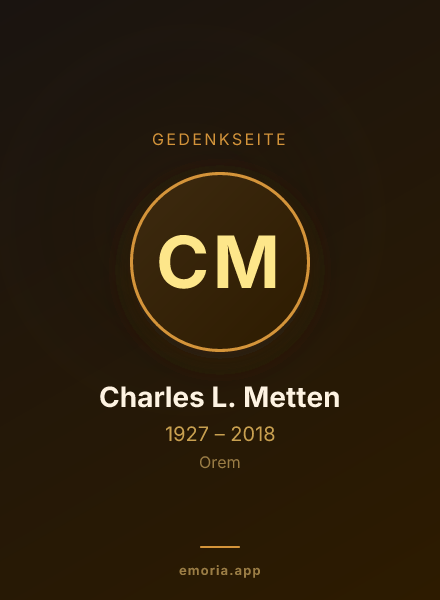 Gedenkportrait von Charles L. Metten