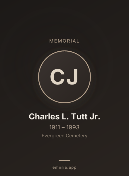 Memorial portrait of Charles L. Tutt Jr.