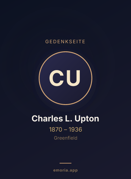Gedenkportrait von Charles L. Upton