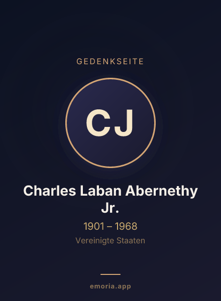 Gedenkportrait von Charles Laban Abernethy Jr.