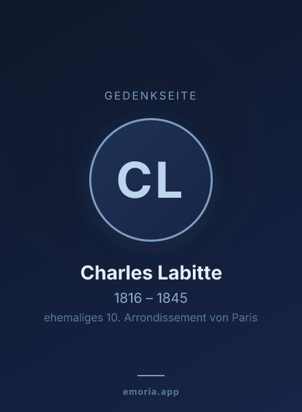 Gedenkportrait von Charles Labitte