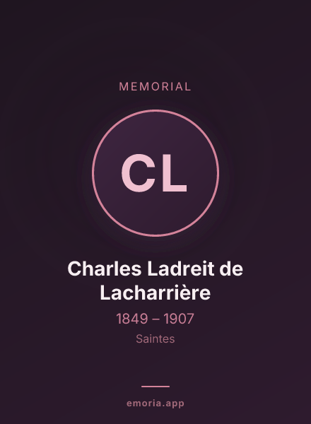 Memorial portrait of Charles Ladreit de Lacharrière