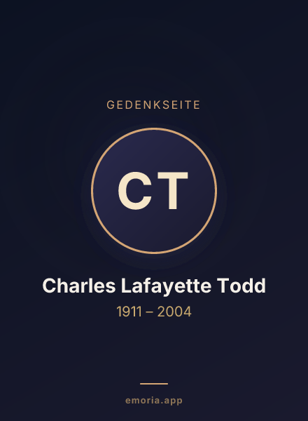 Gedenkportrait von Charles Lafayette Todd
