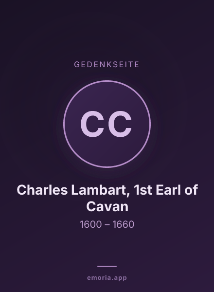 Gedenkportrait von Charles Lambart, 1st Earl of Cavan