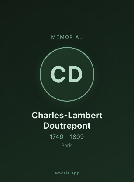 Memorial portrait of Charles-Lambert Doutrepont