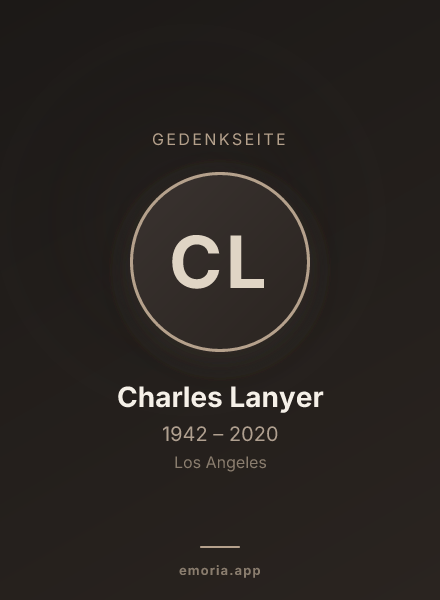 Gedenkportrait von Charles Lanyer