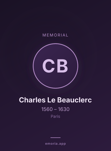 Memorial portrait of Charles Le Beauclerc