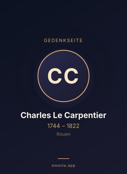 Gedenkportrait von Charles Le Carpentier