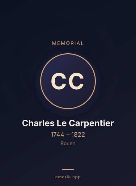 Memorial portrait of Charles Le Carpentier