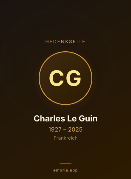 Gedenkportrait von Charles Le Guin