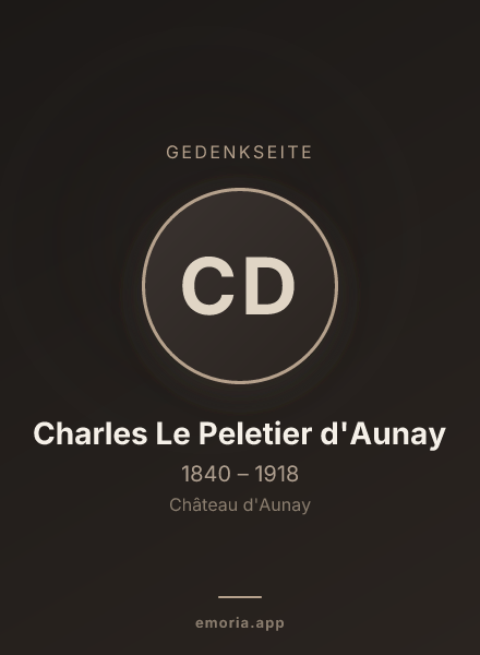 Gedenkportrait von Charles Le Peletier d'Aunay
