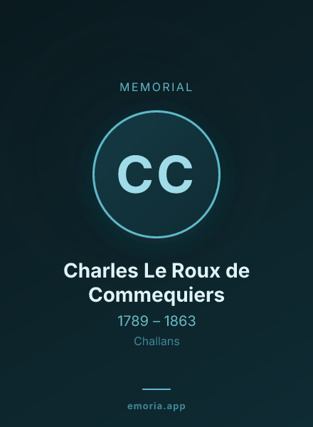 Memorial portrait of Charles Le Roux de Commequiers