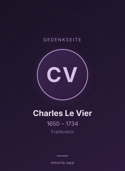 Gedenkportrait von Charles Le Vier
