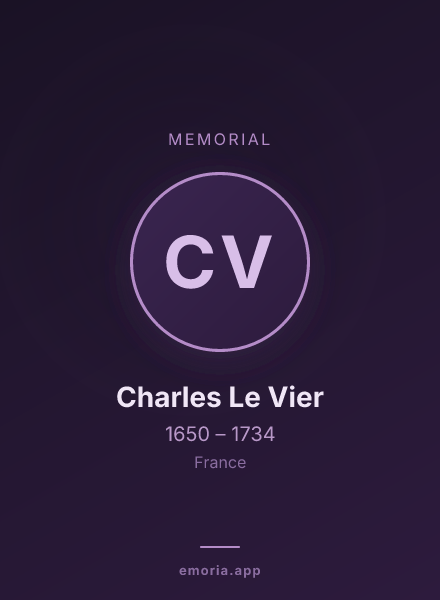 Memorial portrait of Charles Le Vier