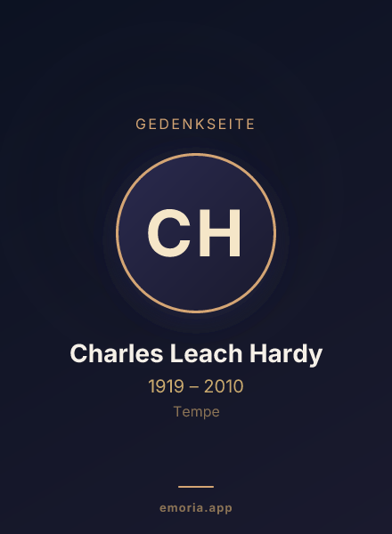 Gedenkportrait von Charles Leach Hardy