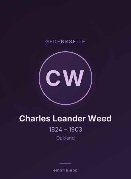 Gedenkportrait von Charles Leander Weed