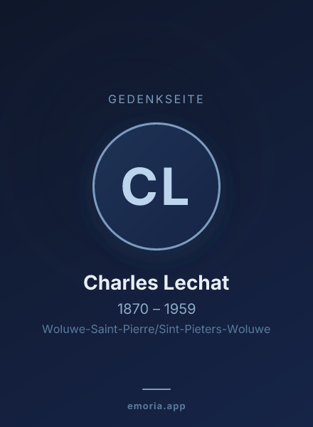 Gedenkportrait von Charles Lechat