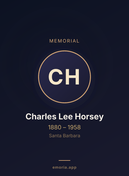 Memorial portrait of Charles Lee Horsey