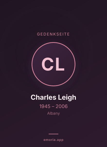 Gedenkportrait von Charles Leigh