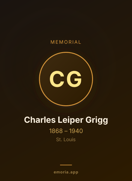 Memorial portrait of Charles Leiper Grigg