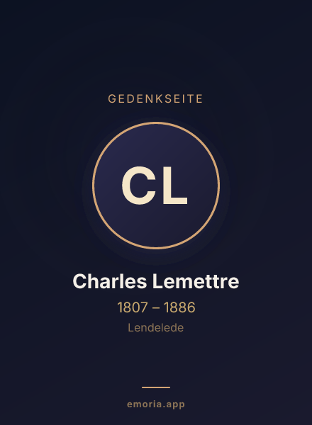 Gedenkportrait von Charles Lemettre