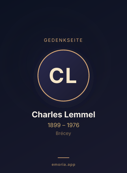 Gedenkportrait von Charles Lemmel