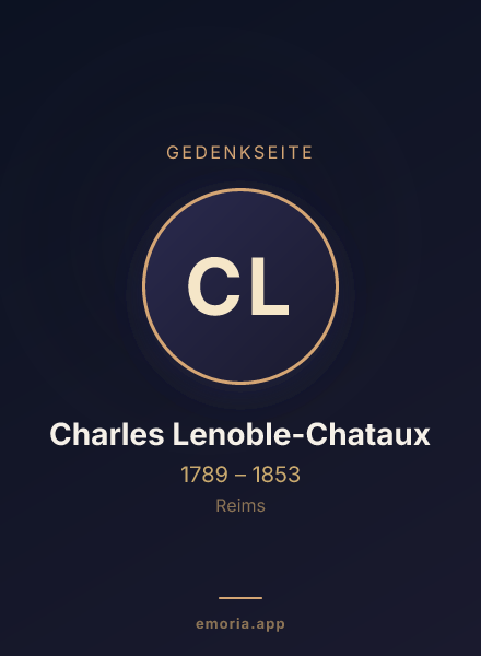 Gedenkportrait von Charles Lenoble-Chataux