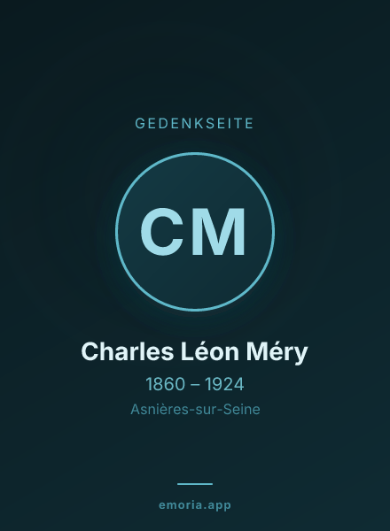 Gedenkportrait von Charles Léon Méry