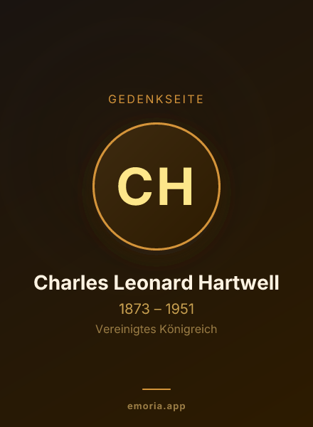 Gedenkportrait von Charles Leonard Hartwell
