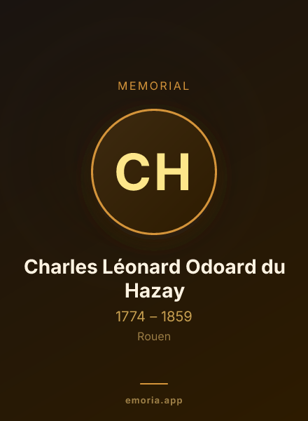 Memorial portrait of Charles Léonard Odoard du Hazay