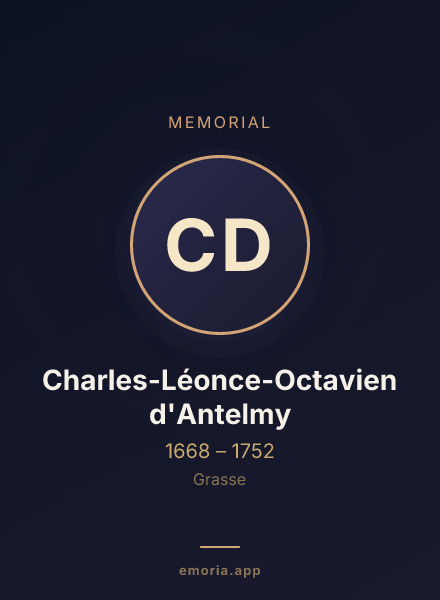 Memorial portrait of Charles-Léonce-Octavien d'Antelmy