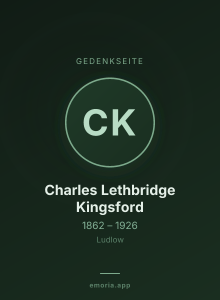 Gedenkportrait von Charles Lethbridge Kingsford