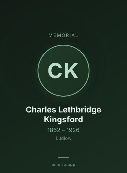 Memorial portrait of Charles Lethbridge Kingsford