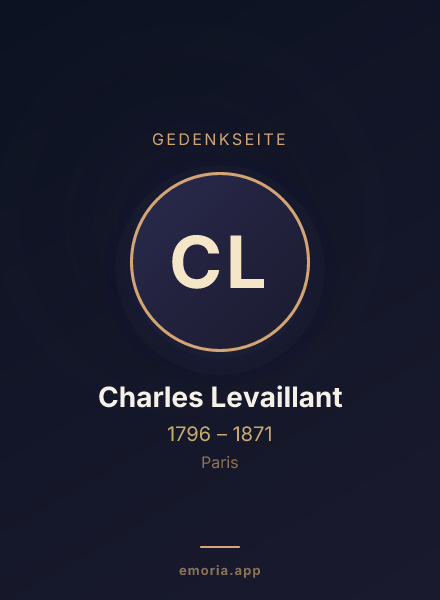 Gedenkportrait von Charles Levaillant