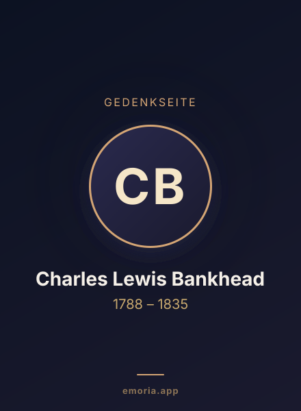 Gedenkportrait von Charles Lewis Bankhead