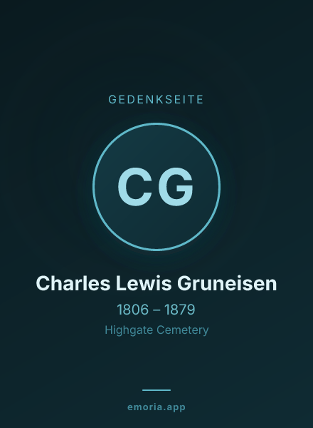 Gedenkportrait von Charles Lewis Gruneisen