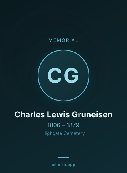Memorial portrait of Charles Lewis Gruneisen