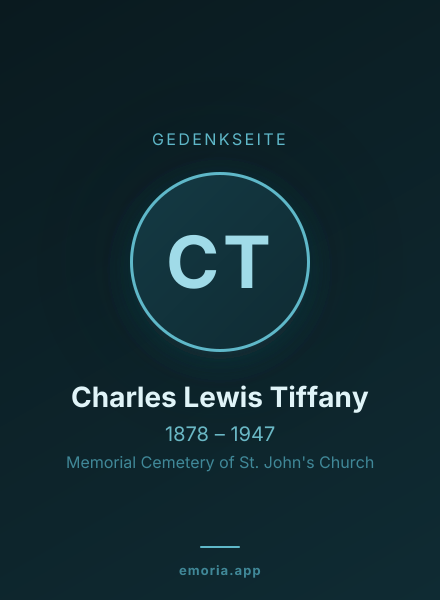 Gedenkportrait von Charles Lewis Tiffany