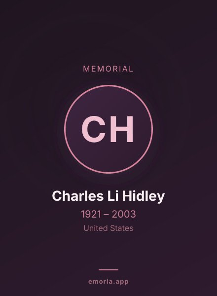 Memorial portrait of Charles Li Hidley
